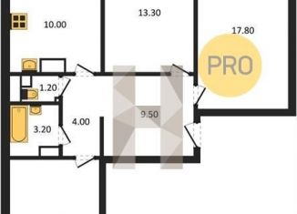 Продаю 3-ком. квартиру, 78.5 м2, посёлок Отрадное, бульвар 70 лет Победы, 5