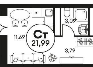 Продам квартиру студию, 22 м2, Ростовская область