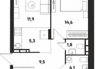 Продаю 3-ком. квартиру, 62.2 м2, Пермский край, улица Улановой, 7