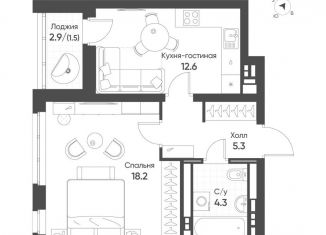 Продаю однокомнатную квартиру, 41.9 м2, Екатеринбург, метро Ботаническая