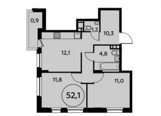 Продам двухкомнатную квартиру, 52.1 м2, Москва, деревня Столбово, 69/1