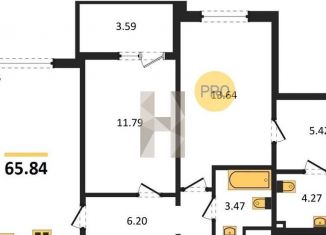 Продажа 2-ком. квартиры, 66.3 м2, Воронеж, Ленинский район