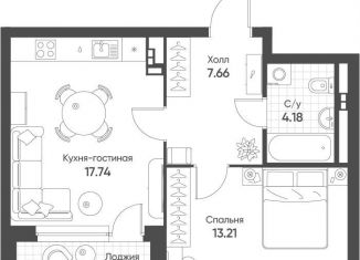 Продается однокомнатная квартира, 44.6 м2, Екатеринбург, метро Ботаническая