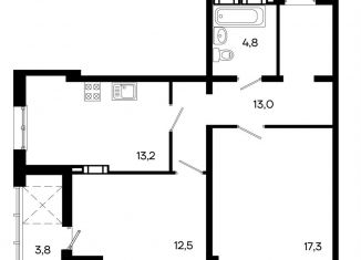 Продажа 2-ком. квартиры, 64.6 м2, Симферополь, Севастопольская улица, 41