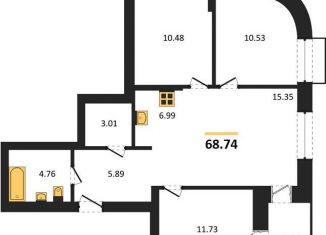 3-ком. квартира на продажу, 68.7 м2, Новосибирская область