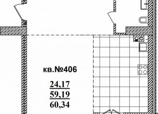 Квартира на продажу студия, 60.3 м2, Новосибирск, Садовая улица, 17