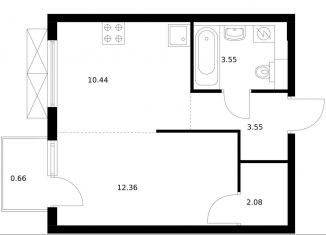 Продаю 1-ком. квартиру, 32.6 м2, деревня Новое Девяткино, ЖК Заречный Парк, жилой комплекс Заречный Парк, 7.2