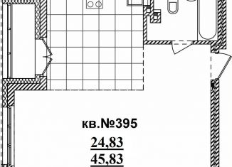 Продам квартиру студию, 47.1 м2, Новосибирск, Садовая улица, 17