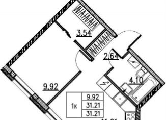 Продается 1-комнатная квартира, 31 м2, Санкт-Петербург, Благодатная улица, 50, метро Электросила