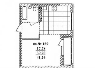 Квартира на продажу студия, 41.2 м2, Новосибирск, Садовая улица, 17, Октябрьский район