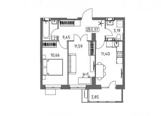 Продается 2-комнатная квартира, 53.4 м2, Волгоград, Гомельская улица, 9