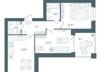 Продается 2-ком. квартира, 60 м2, Ярославль, Дзержинский район