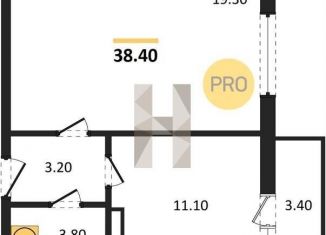 Продам 1-ком. квартиру, 38.4 м2, посёлок Отрадное, Осиновая улица, 13