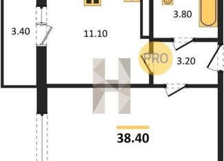 Продаю однокомнатную квартиру, 38.4 м2, посёлок Отрадное, Осиновая улица, 13