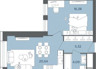 Продается 1-комнатная квартира, 46.8 м2, Москва, ЦАО