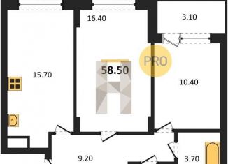 Продаю 2-ком. квартиру, 58 м2, Воронеж, Московский проспект, 132