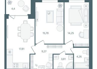 Продам 2-ком. квартиру, 67.4 м2, Ярославль, Дзержинский район, Спасская улица, 3