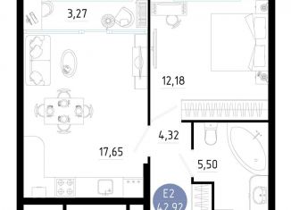 Продам 1-комнатную квартиру, 42.9 м2, Рязанская область