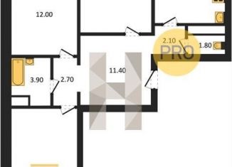 Продается 2-ком. квартира, 78.6 м2, Воронеж, бульвар Содружества, 1, Железнодорожный район