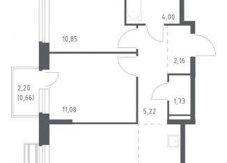 Продается 2-ком. квартира, 53.3 м2, село Лайково, микрорайон Город-событие, 59