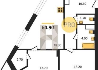 Продажа двухкомнатной квартиры, 64.9 м2, Воронеж, Железнодорожный район, бульвар Содружества, 1