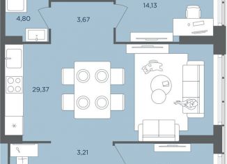 Продажа 2-комнатной квартиры, 84 м2, Москва, метро Международная, Шмитовский проезд, 39с4.2