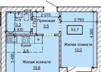 Продам 2-комнатную квартиру, 33.7 м2, Барнаул