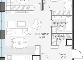 Трехкомнатная квартира на продажу, 96.4 м2, Москва, проспект Генерала Дорохова, 39к2А