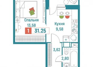 Продаю 1-комнатную квартиру, 31.3 м2, Ленинградская область