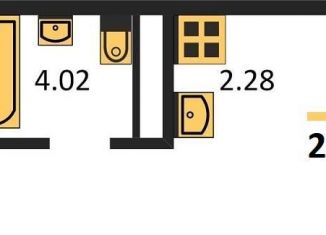 Продам квартиру студию, 25.6 м2, Новосибирск, улица Авиастроителей, 3/1, метро Берёзовая роща