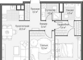 Продам 2-ком. квартиру, 68.8 м2, Москва, район Раменки, проспект Генерала Дорохова, 39к2А