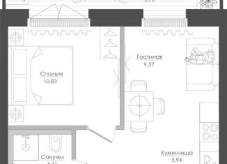 Продажа 1-комнатной квартиры, 39.5 м2, Москва, район Западное Дегунино