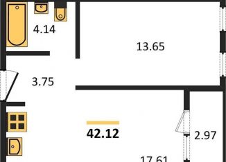 Продам 1-комнатную квартиру, 42.1 м2, Новосибирск, улица Авиастроителей, 3/1, метро Берёзовая роща