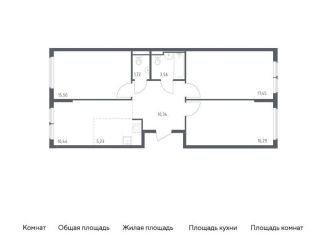 3-комнатная квартира на продажу, 80.5 м2, Москва, жилой комплекс Остафьево, к20