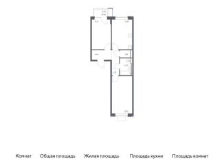 Продается 2-ком. квартира, 60.5 м2, село Ям, жилой комплекс Прибрежный Парк, 7.1