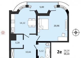 Продажа 2-ком. квартиры, 59.1 м2, Хабаровский край