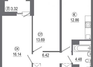 Продажа 2-комнатной квартиры, 56.9 м2, Иркутск, Октябрьский округ