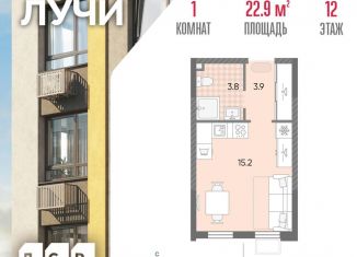 Продаю квартиру студию, 22.9 м2, Москва, ЗАО