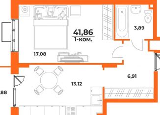 Продается однокомнатная квартира, 41.9 м2, Хабаровский край