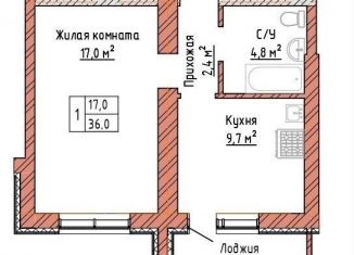 Продаю однокомнатную квартиру, 36 м2, Самара, улица Александра Солженицына, 6, Куйбышевский район