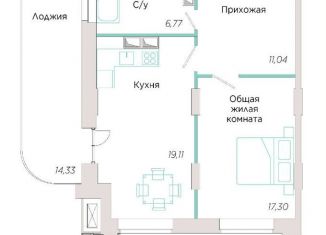 Продам 1-комнатную квартиру, 68.6 м2, Самарская область