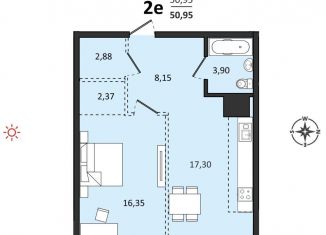 Продается 2-ком. квартира, 51 м2, Хабаровский край, Быстринская улица, 2