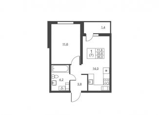 Продается 1-ком. квартира, 35 м2, Ленинградская область