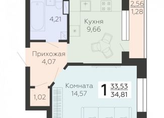 1-ком. квартира на продажу, 34.8 м2, Воронежская область, улица Независимости, 78