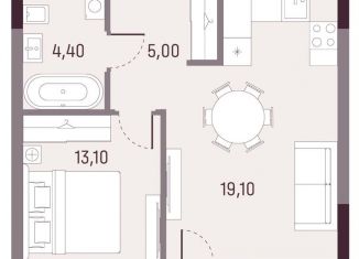 Продается 1-ком. квартира, 43.4 м2, Свердловская область