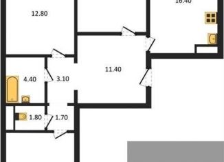 Продается трехкомнатная квартира, 83.3 м2, Воронеж, Советский район, улица Полковника Богомолова, 7