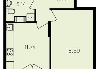 Продается 1-ком. квартира, 44 м2, Обнинск, улица Славского, 10