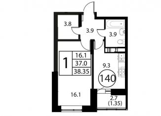 Продажа 1-комнатной квартиры, 38.4 м2, Московская область