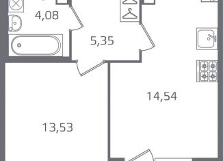 Продаю 1-ком. квартиру, 39.1 м2, Санкт-Петербург, метро Выборгская