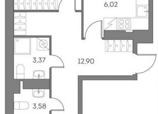 Продажа 2-комнатной квартиры, 68.1 м2, Москва, метро Стахановская, Рязанский проспект, 2с27